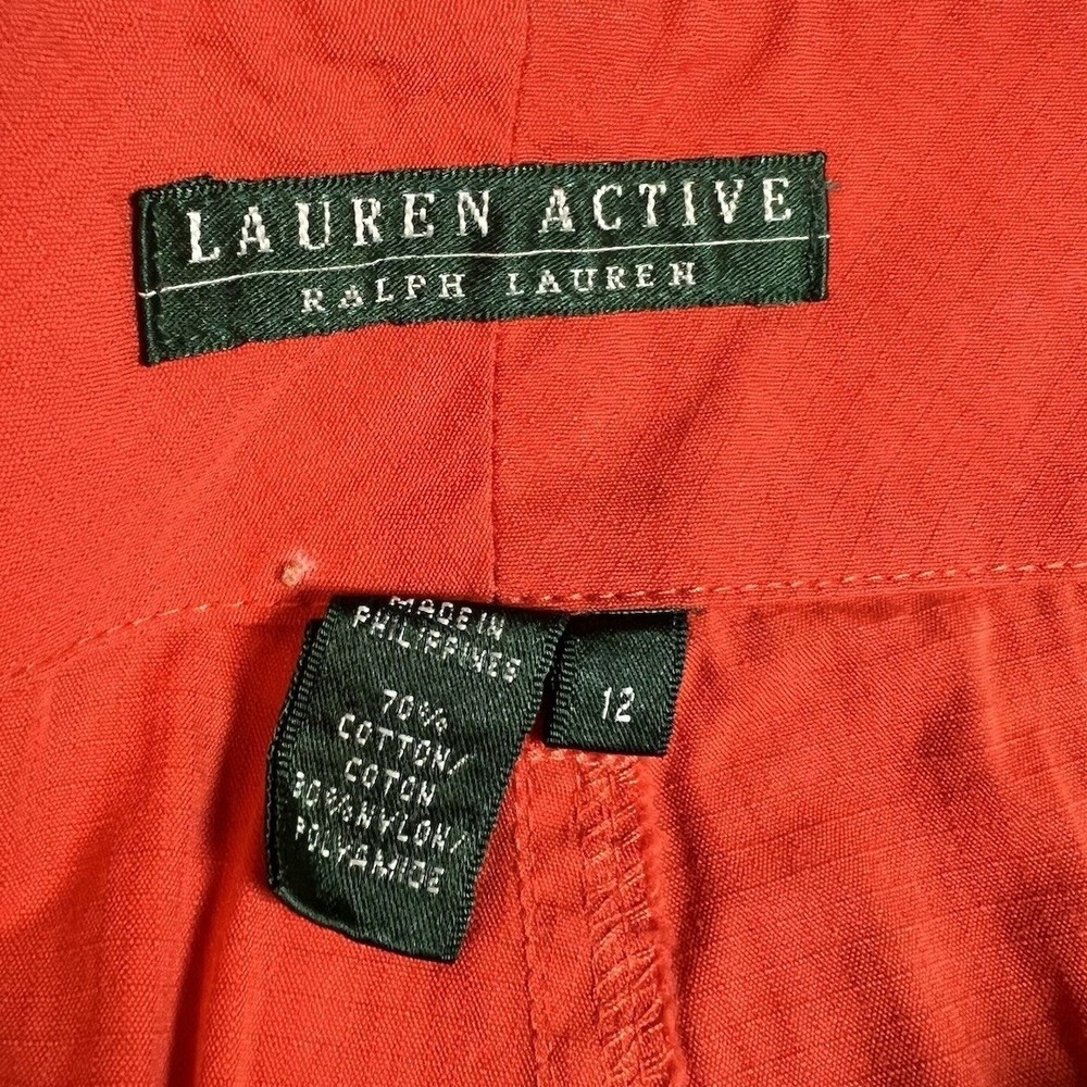 Lauren Active Ralph Lauren Orange Regatta Sport Shorts Womens 12 NWT - Picture 4 of 4